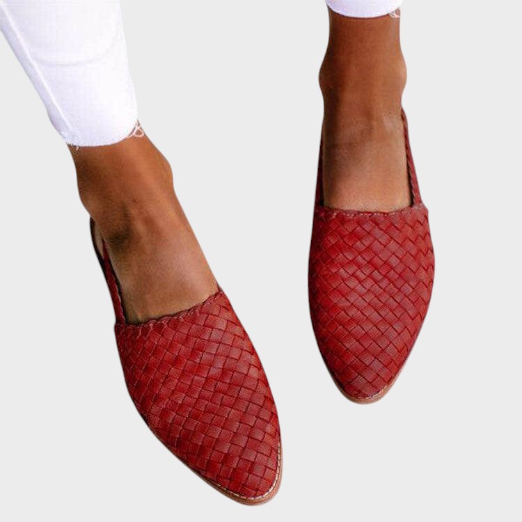 Thyra | Komfortable Vævede Slingback Flats