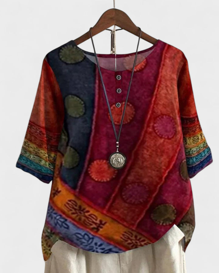 ANDREA | Bohemefarvet top