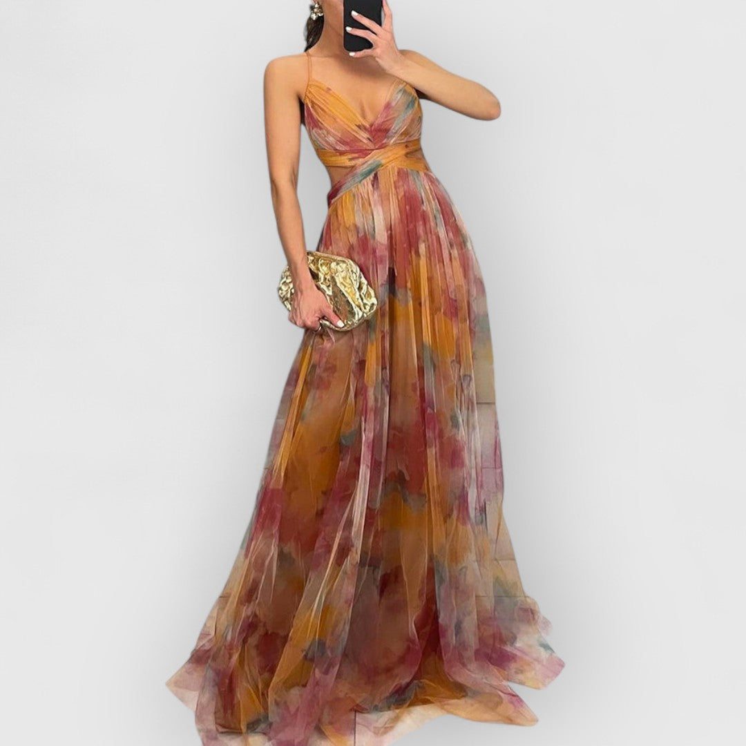 Verity | Maxikjole med Blomsterprint