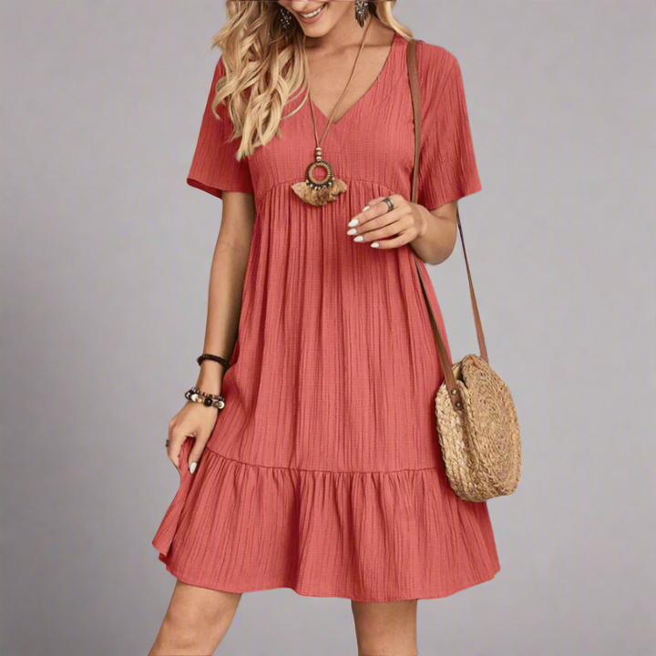 Derislind | Boho Minikjole med Volanger