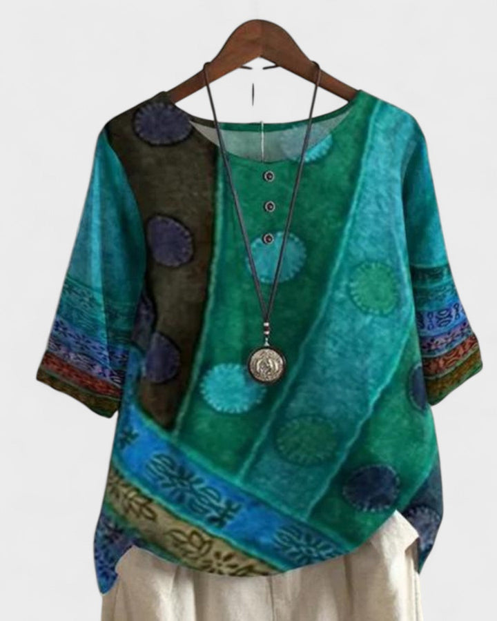 ANDREA | Bohemefarvet top