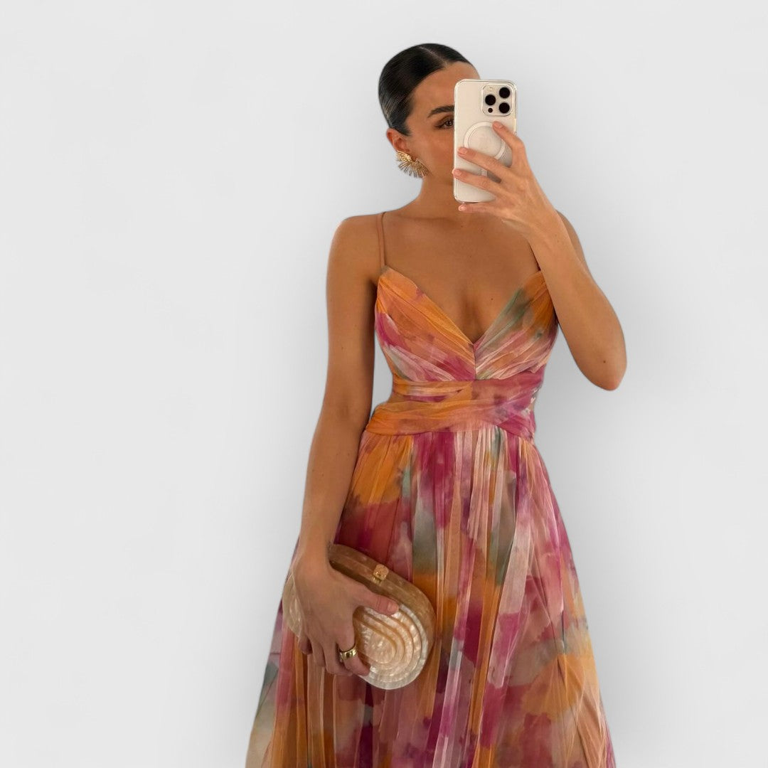 Verity | Maxikjole med Blomsterprint