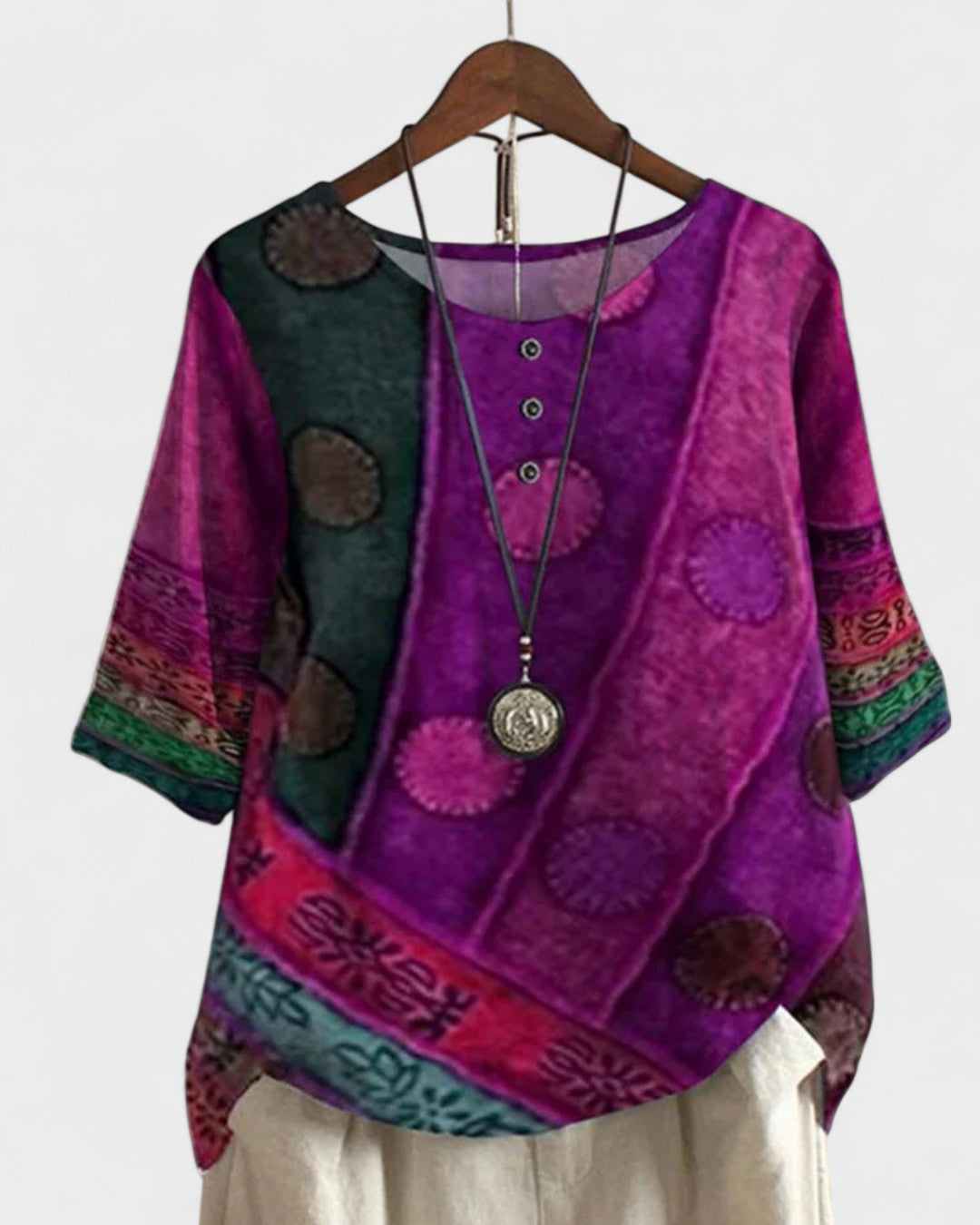 ANDREA | Bohemefarvet top