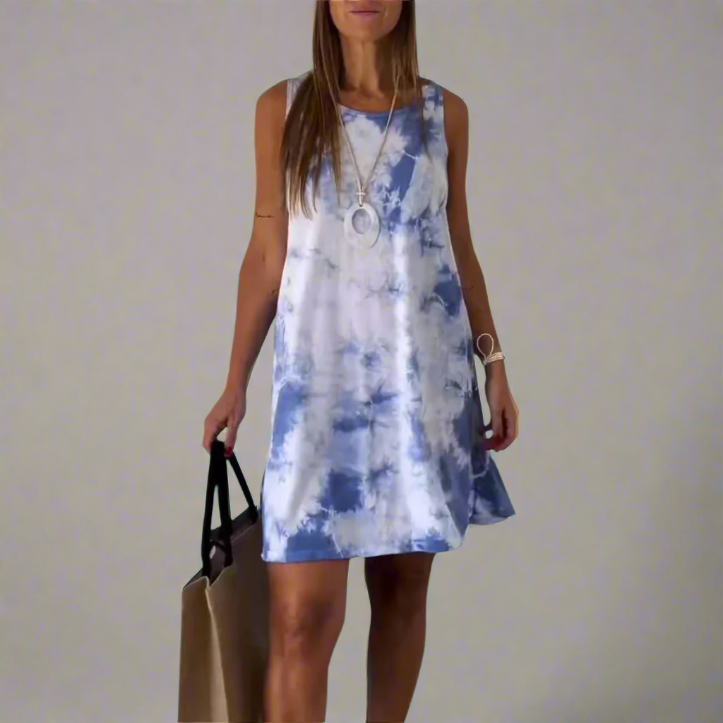 Welflinde | Trendy Minikjole med Tie-Dye