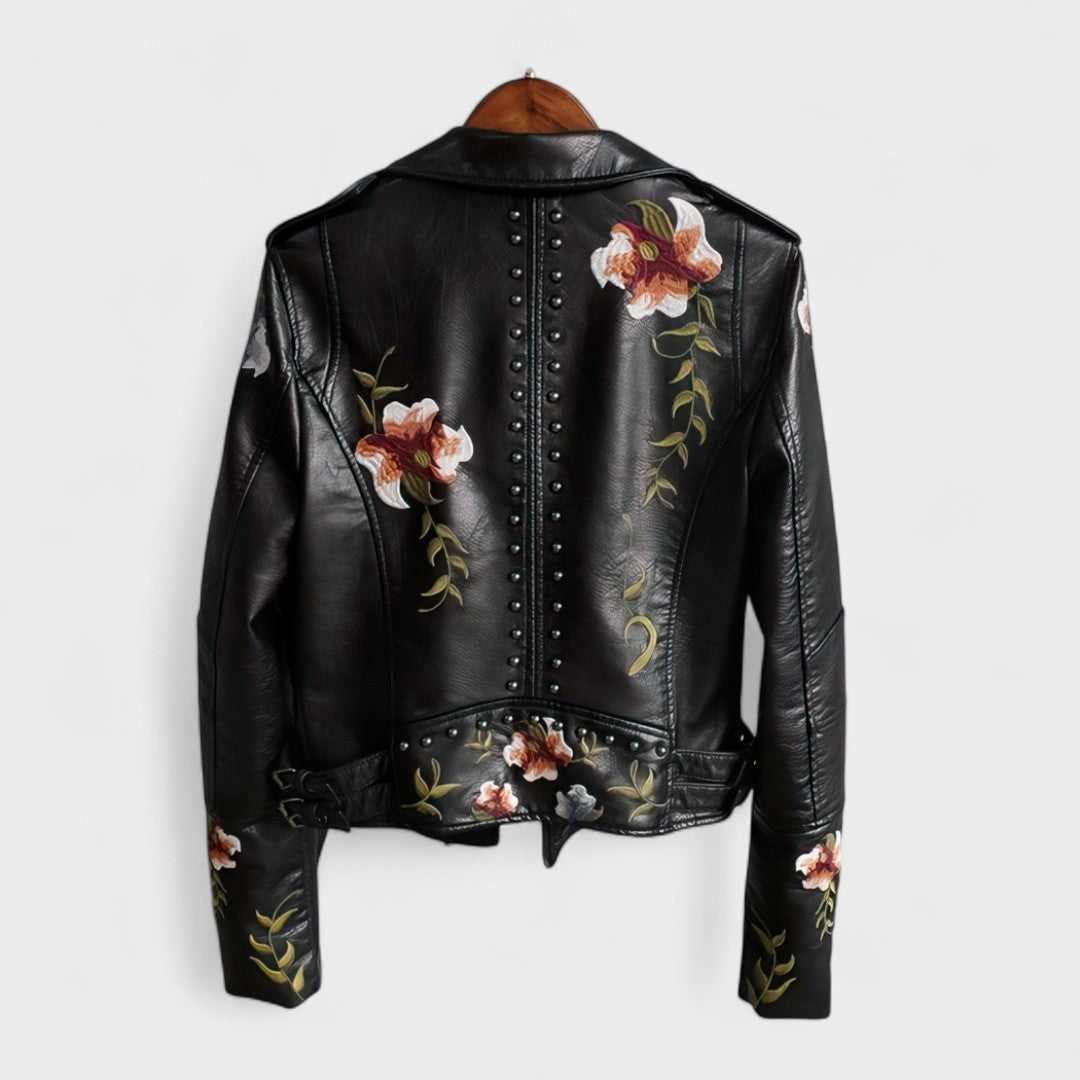 Lotte | Stilfuld Floral Biker Jakke