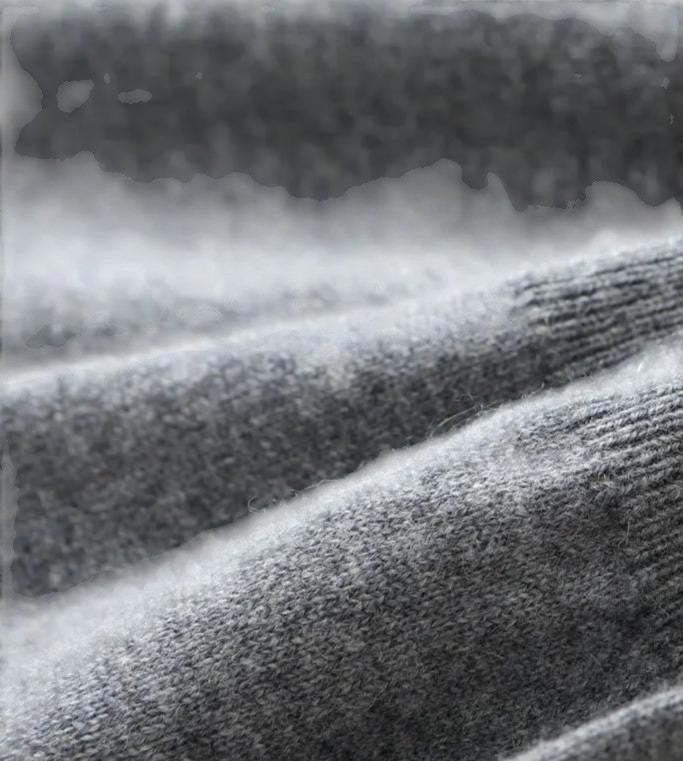 Cashmere Strik Zip Vest - Mørkegrå