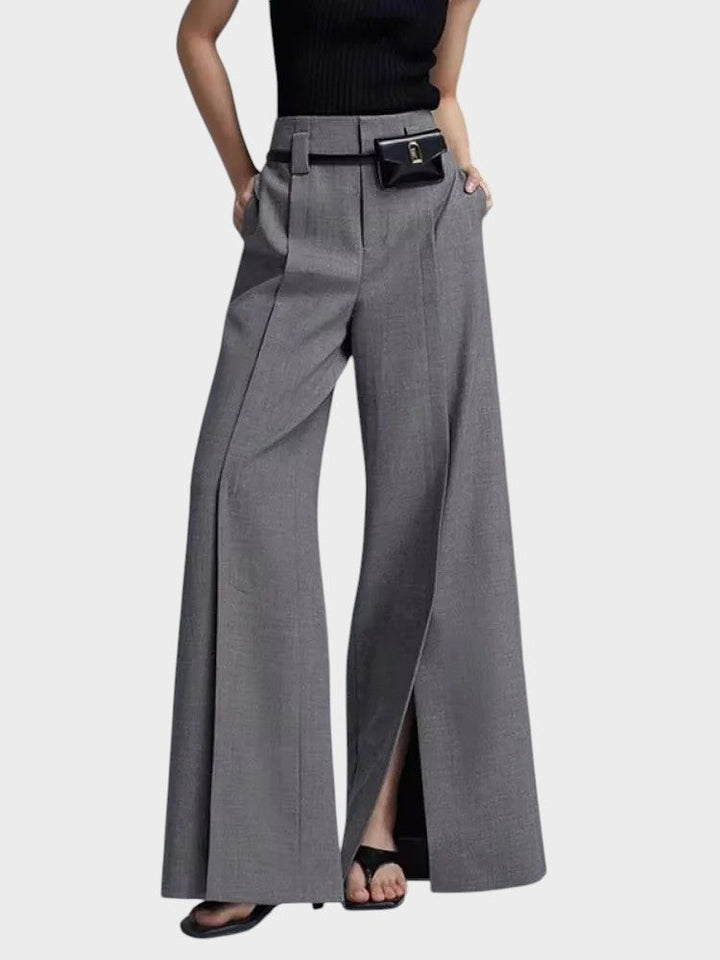 Stinna | Stilfulde Wide-Leg Bukser med Slids