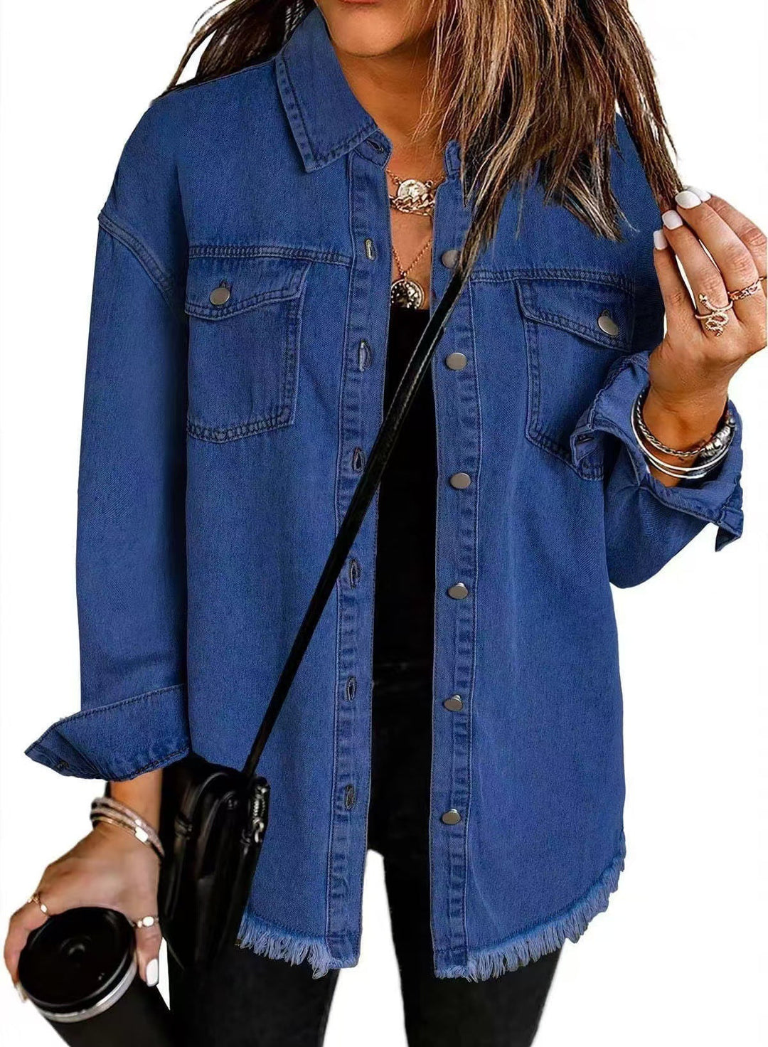 Jolien I Langær Met Denimjakke Med Lommer