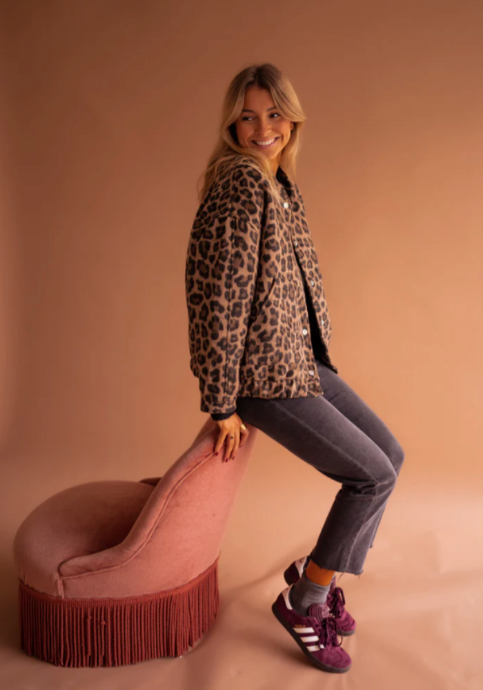 LEONORA | Leopard-Bomberjakke
