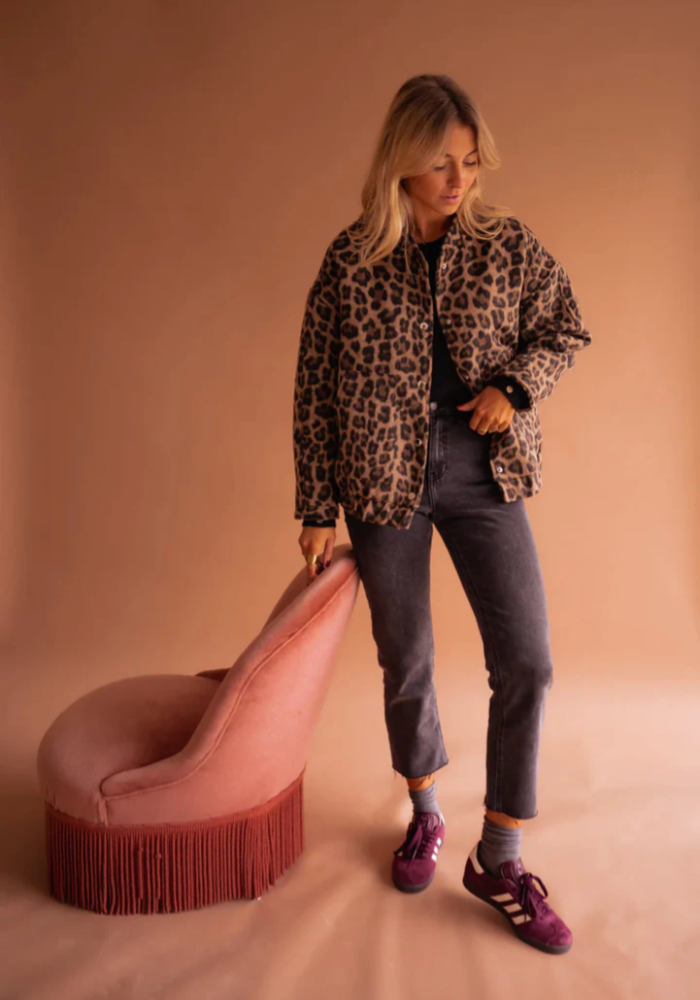 LEONORA | Leopard-Bomberjakke