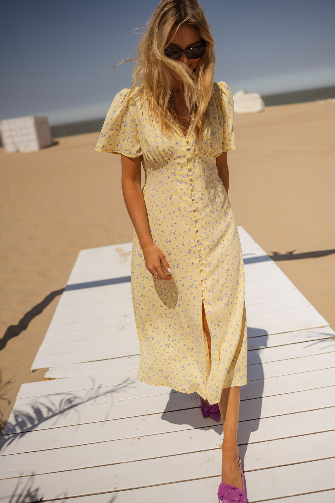 Diana | Blomstret Sommer Midikjole