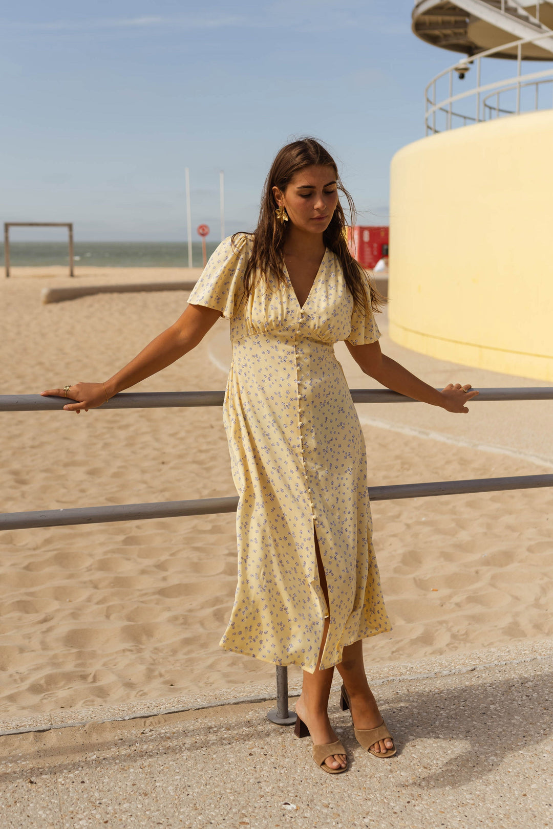 Diana | Blomstret Sommer Midikjole