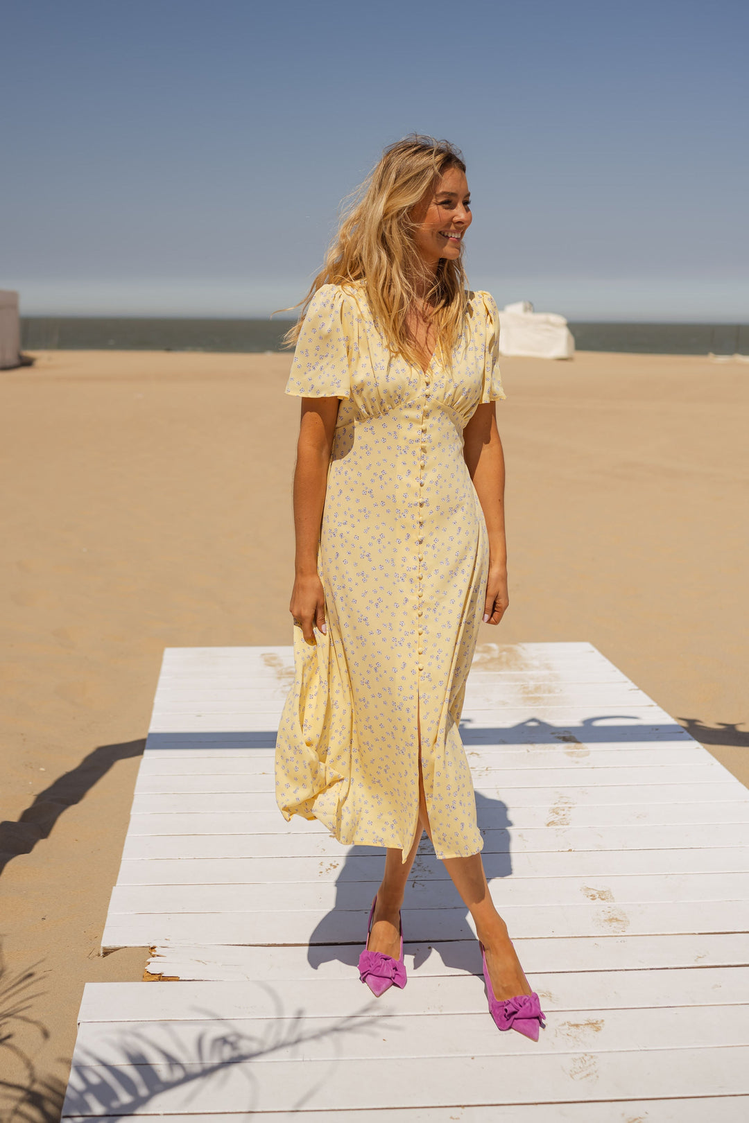 Diana | Blomstret Sommer Midikjole