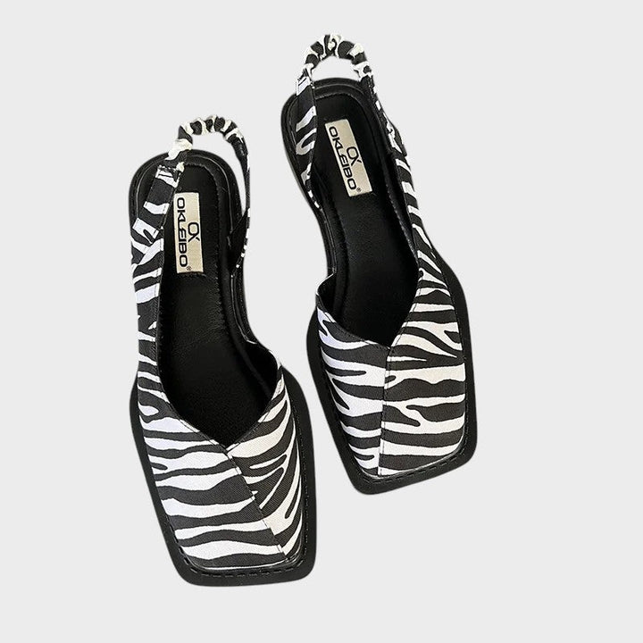 Lea | Slingback Sandaler med Firkantet Tå