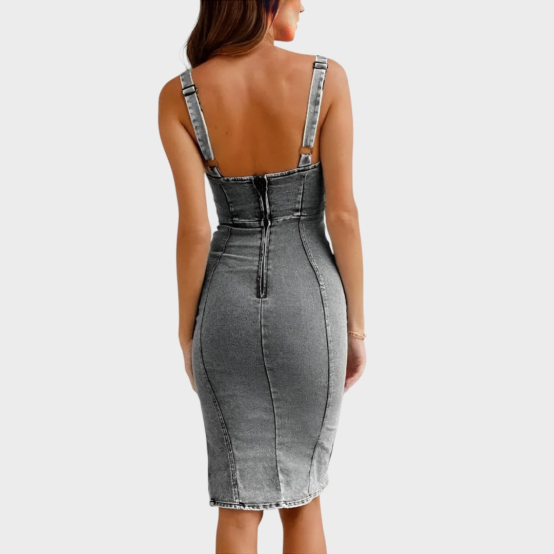 Eva | Elegant Denim Kjole
