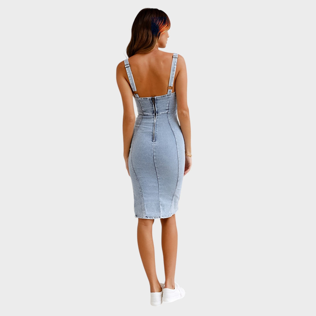 Eva | Elegant Denim Kjole