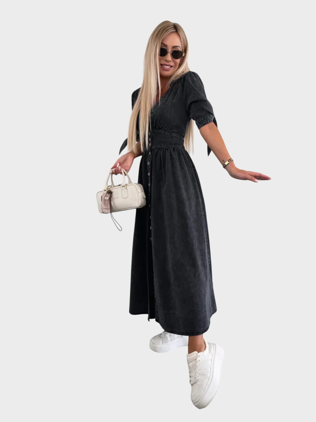 Ava | Strålende Denimkjole