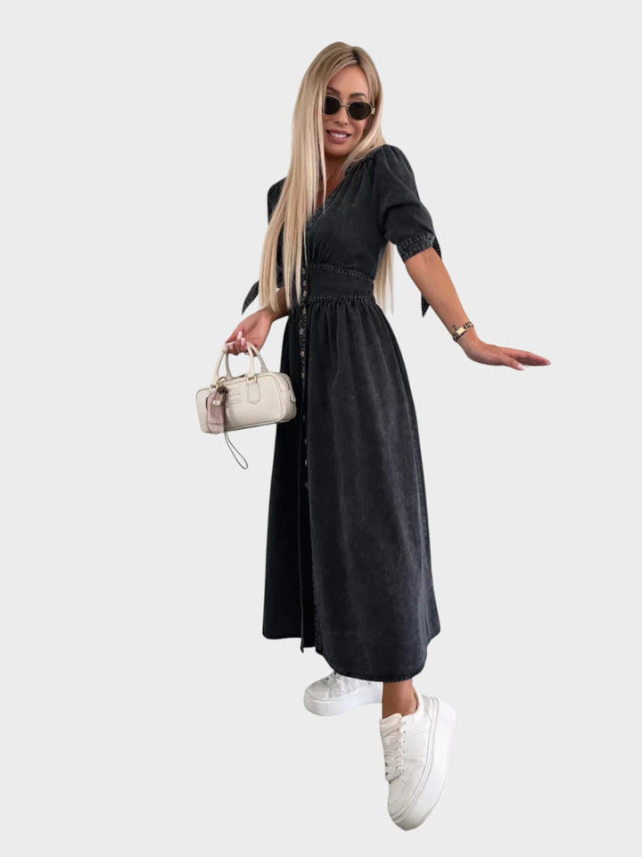 Ava | Strålende Denimkjole