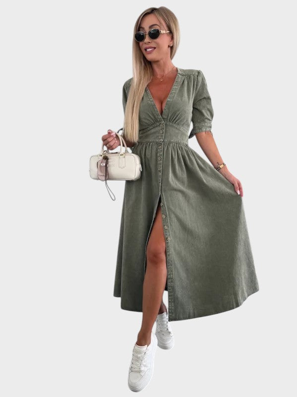 Ava | Strålende Denimkjole
