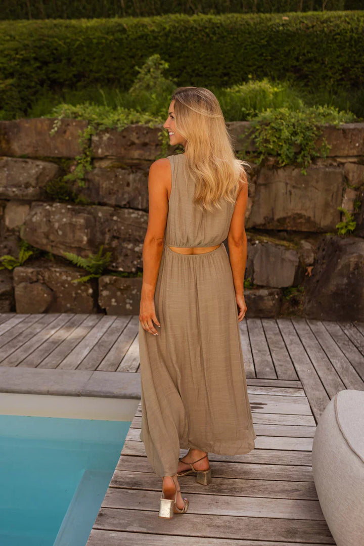 Sofie | Sommerkjole i elegant khaki