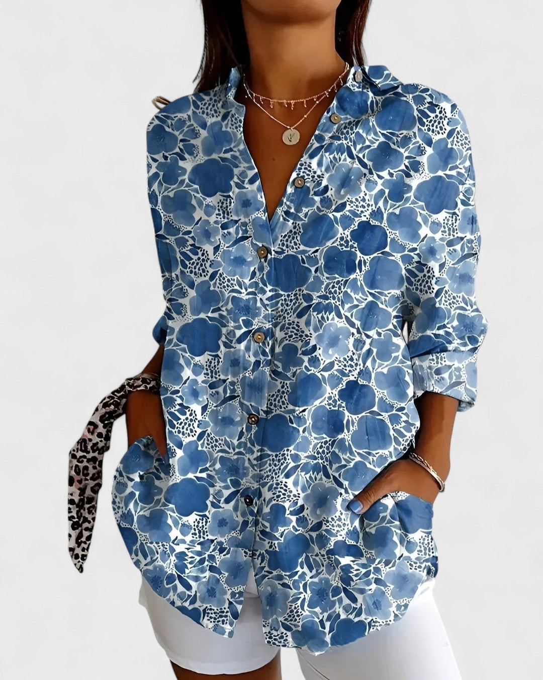 DORTHE | Bluse med blomstermønster