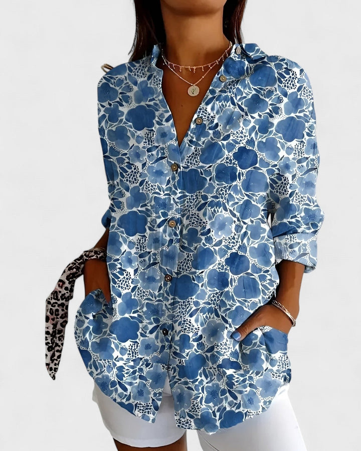 DORTHE | Bluse med blomstermønster
