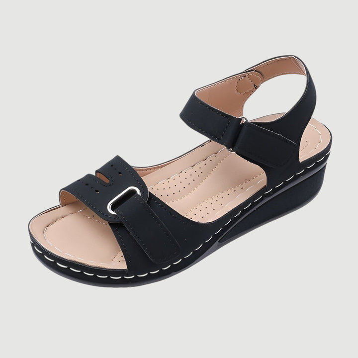 Sofie ortopædiske sandaler med kilehæl