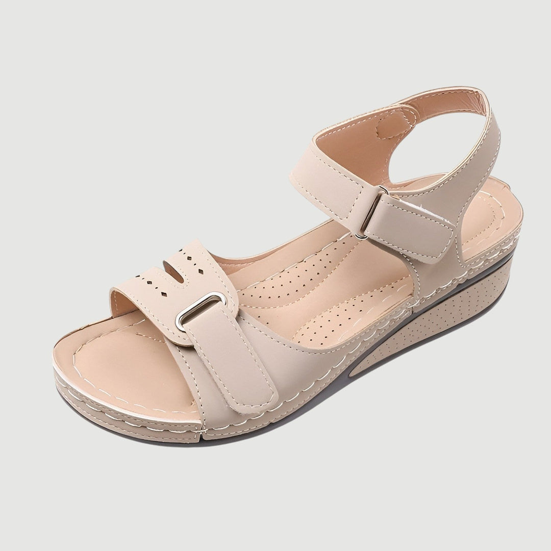 Sofie ortopædiske sandaler med kilehæl